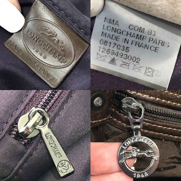 Longchamp Speedy 30 Duffel Bag Jacquard Monogram Brown Patent Leather Trim - Picture 2 of 9